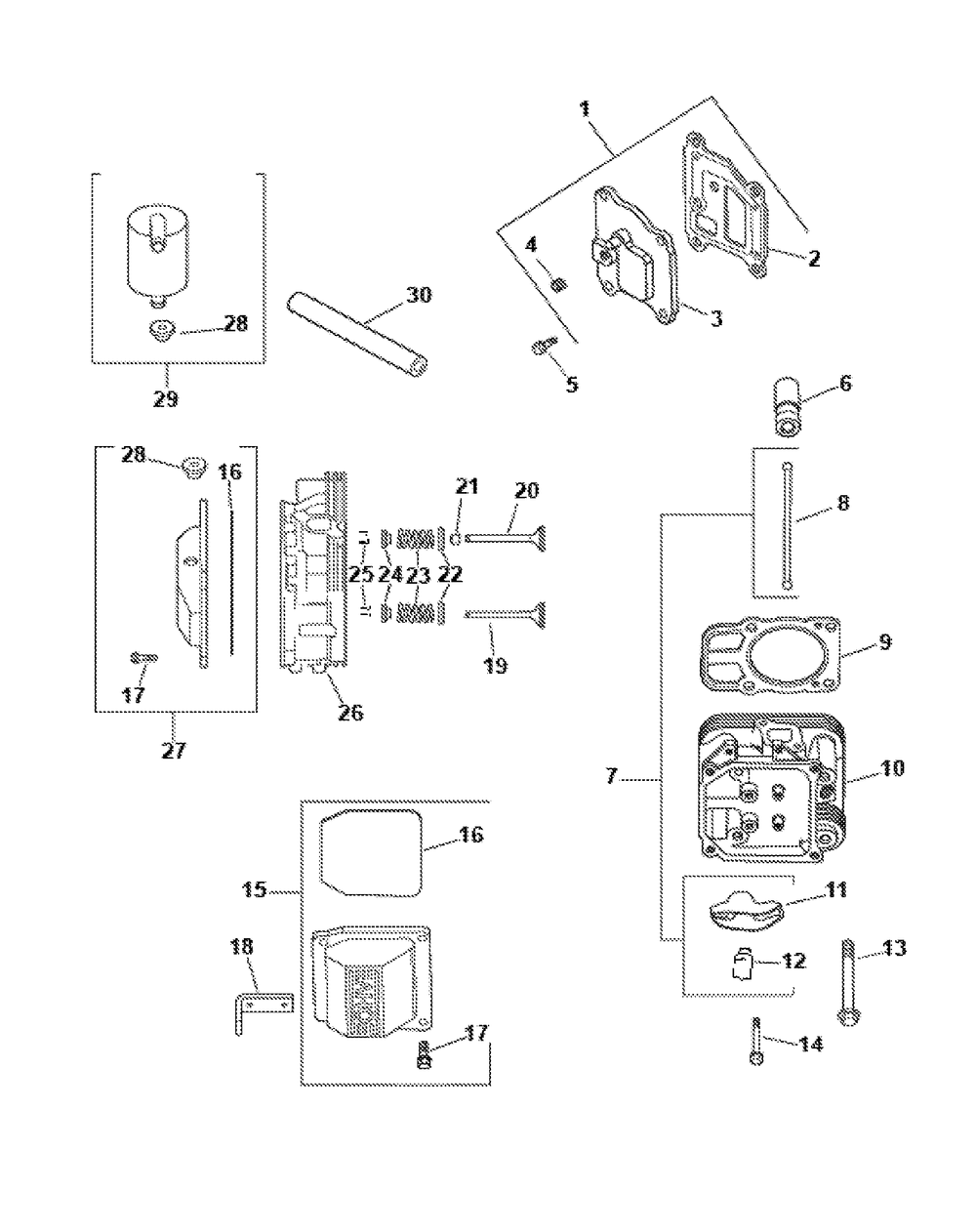 Cv23s-75592 Head Valve Breather Diagram and Parts List for M50-KHS 53AB5BBP750-23HP-OHV Cub Cadet Lawn Tractor